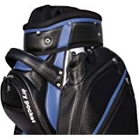 Bolsa de golf con motor- material impermeable con dry pocket- color negro y azul